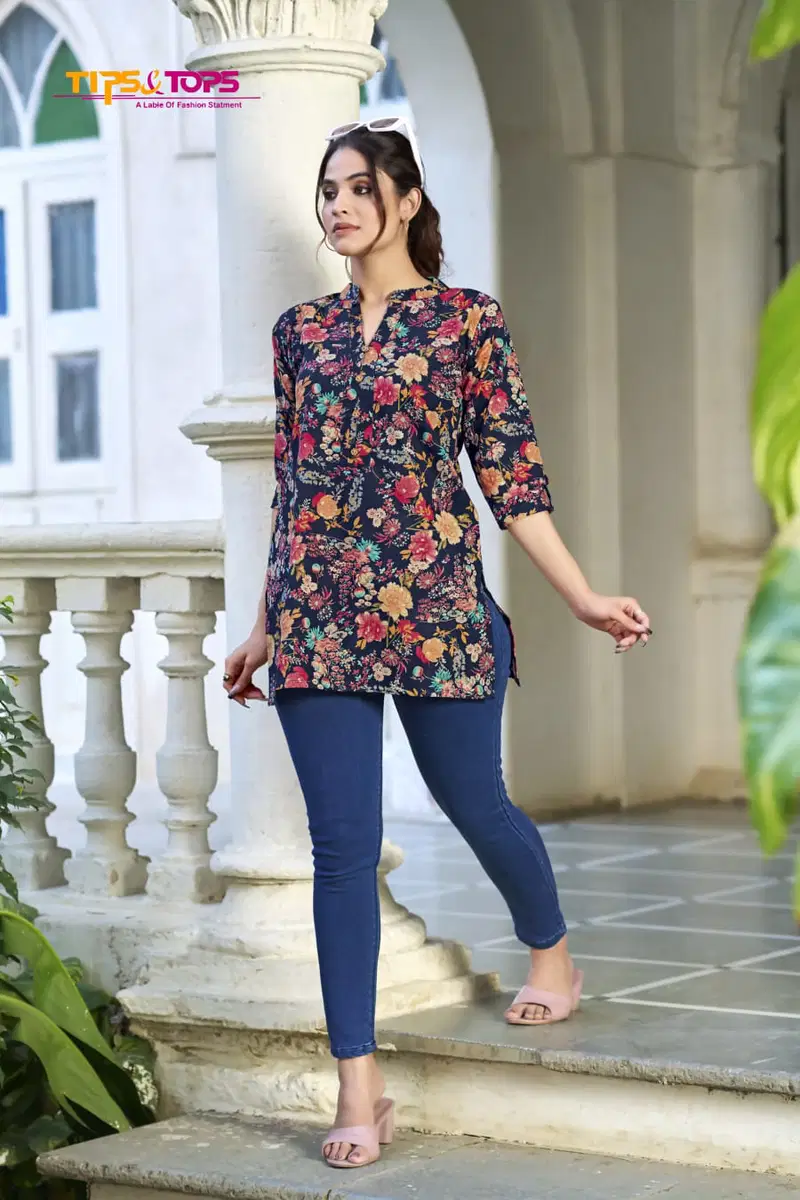 Cotton Shorties Vol 6 By Tips And Tops Cotton Printed Ladies Top Wholesale In India